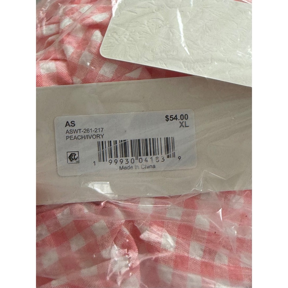 Altar'd State Cierra Gingham Halter Top – Peach/Ivory – Women's XL – NWT - Picture 5 of 5